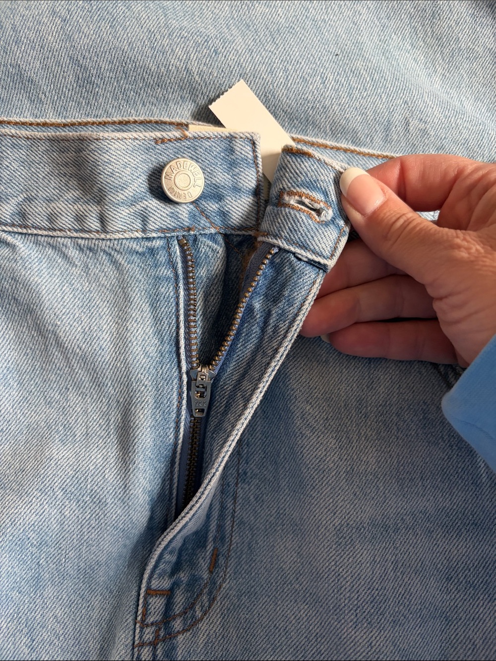 Madewell Superwide-Leg Jeans Size 32 Light Blue Wash Baggy Slouchy 90s Relaxed - Picture 8 of 13